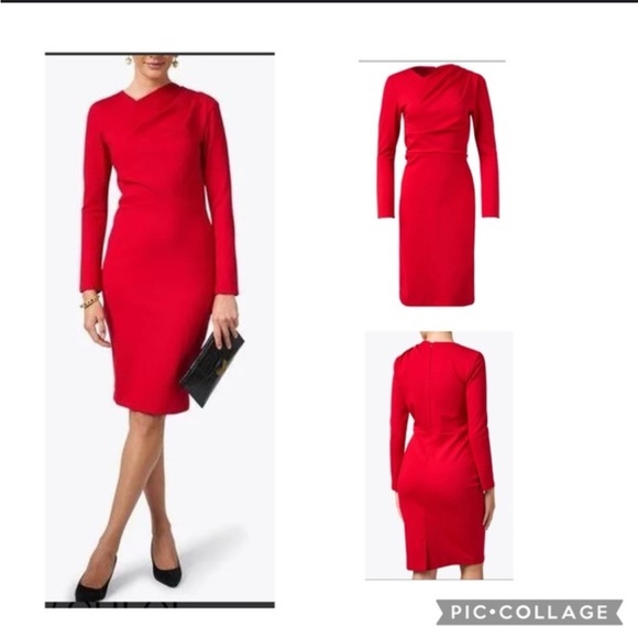 NWT Chloe Kristyn Bianca Red Sheath Dress Size M - Picture 1 of 10